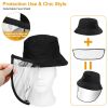 Fishman Hat Protective Face Shield Removable Sun Bucket Cap Face Cover Protect Against UV Spitting Saliva Dust Wind