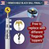 30 ft. Aluminum Flagpole with US Flag and Ball