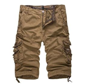 Men's Casual Short Pants Cotton Slim Multi-Pocket Cargo Shorts Outdoor (Color: colorful, size: 30)