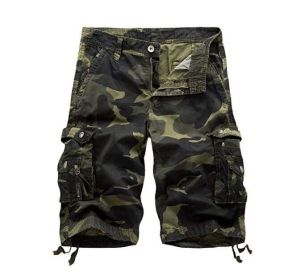 Mens Cotton Relaxed Fit Fit Outdoor Camouflage Camo Cargo Shorts (Color: 4, size: 32)