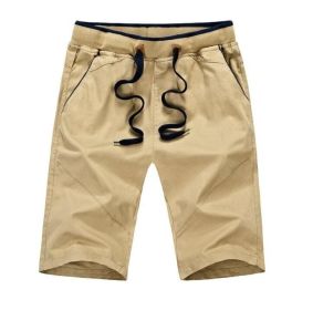 Men's Shorts Drawstring Summer Beach Shorts with Elastic Waist and Pockets (Color: Brown, size: XS)