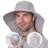 Fishing Sun Hat UV Protection Neck Cover Sun Protect Cap Wide Brim Neck Flap Fishing Cap For Travel Camping Hiking Boating
